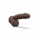 Μαλακό Και Ευλύγιστο Πέος - Dr. Skin Thick Posable Dildo Chocolate 20cm Sex Toys 