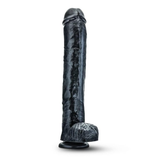 Πολύ Μεγάλο Ομοίωμα Πέους - Jet Dark Steel Carbon Metallic Black 35cm Sex Toys 