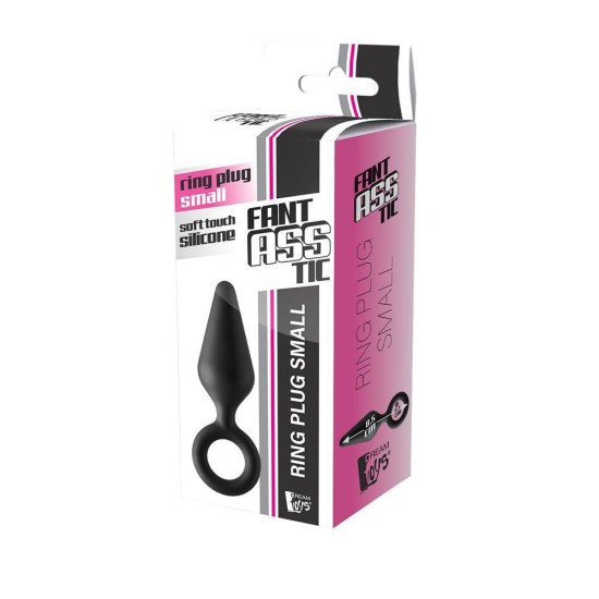 Σφήνα Σιλικόνης – Fantasstic Silicone Ring Plug Small Black Sex Toys 