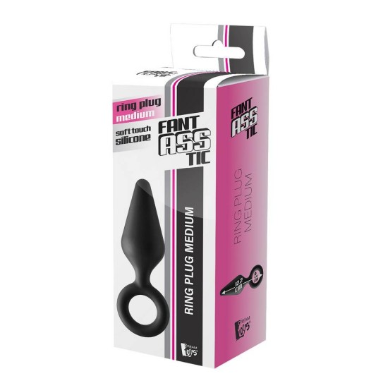 Σφήνα Σιλικόνης – Fantasstic Silicone Ring Plug Medium Black Sex Toys 