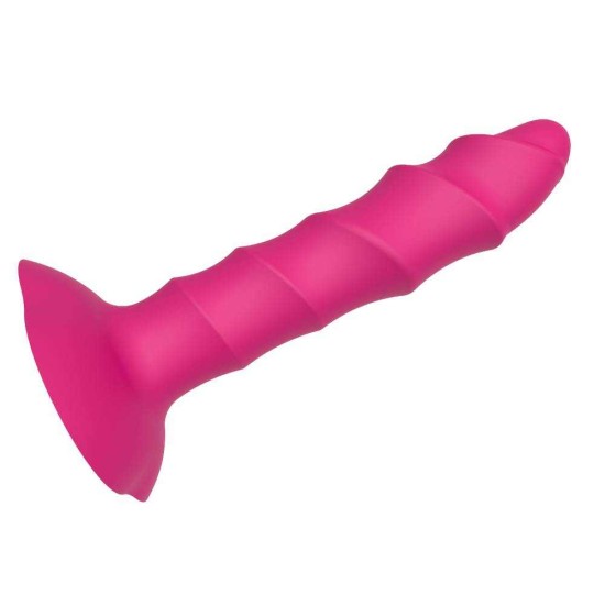 Σφήνα Σιλικόνης Με Ραβδώσεις – Silicone Twisted Plug Pink Sex Toys 