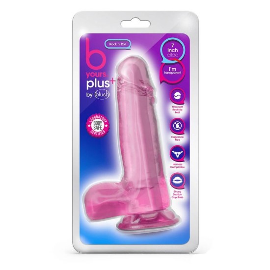 Ευλύγιστο Ρεαλιστικό Πέος - Rock N' Roll Realistic Dildo Pink 18cm Sex Toys 