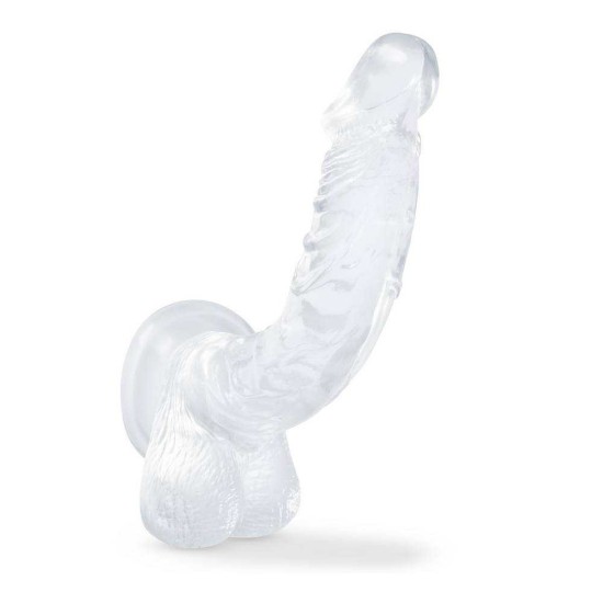 Μαλακό Κυρτό Ομοίωμα Πέους - Diamond Luster Curved Dildo Clear 20cm Sex Toys 