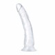 Εύκαμπτο Κυρτό Πέος - Diamond Glisten Curved Dildo Clear 20cm Sex Toys 