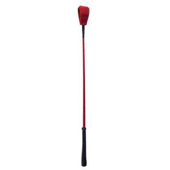 Δερμάτινο Καμτσίκι - Devil Sticks Leather Crop Black/Red 65cm