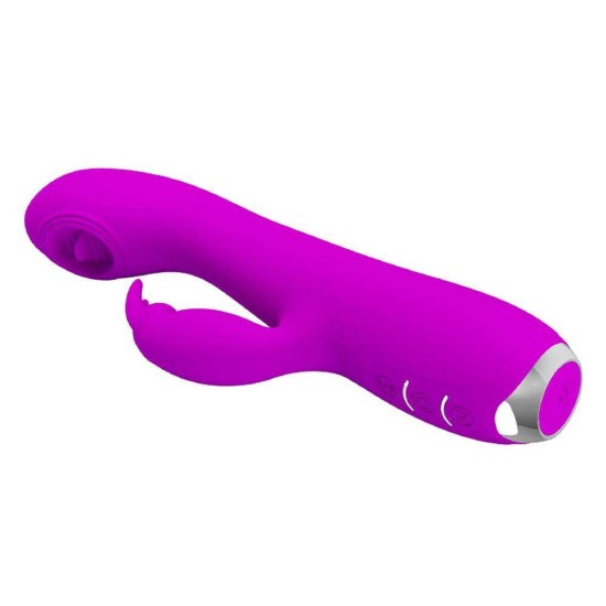 Rabbit Δονητής Με Γλώσσα - Rachel Licking Rabbit Vibrator Purple Sex Toys 