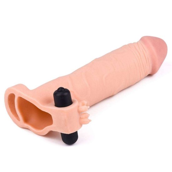 Δονούμενο Ρεαλιστικό Κάλυμμα Πέους - Pleasure X Tender Vibrating Penis Sleeve Νο.5 Sex Toys 