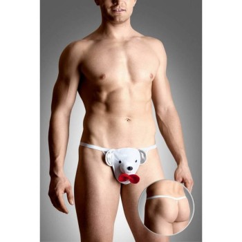 Σέξι Στρινγκ Αρκουδάκι - Sexy Men's Thong Teddy Bear 4492 White