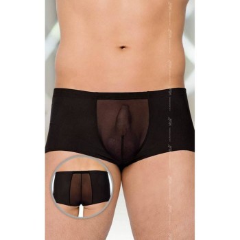 Σέξι Διάφανο Μποξεράκι - Sexy Transparent Shorts 4505 Black