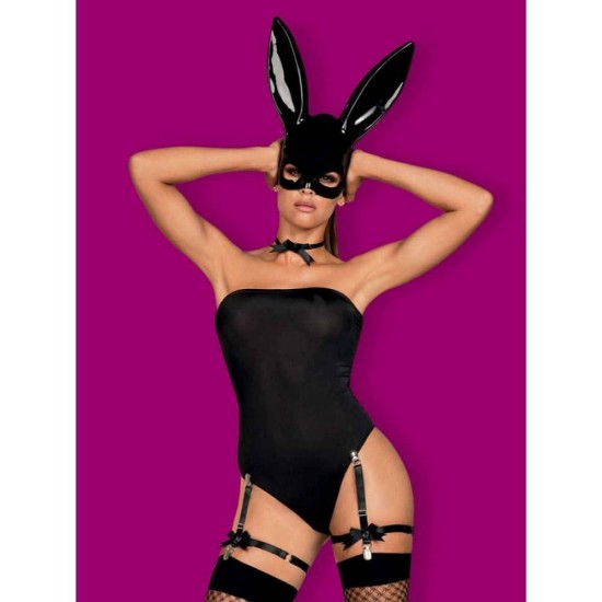 Σέξι Στολή Λαγουδάκι - Obsessive Bunny Costume Black Ερωτικά Εσώρουχα 