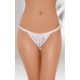Crotchless Lace String 2250 White Erotic Lingerie 
