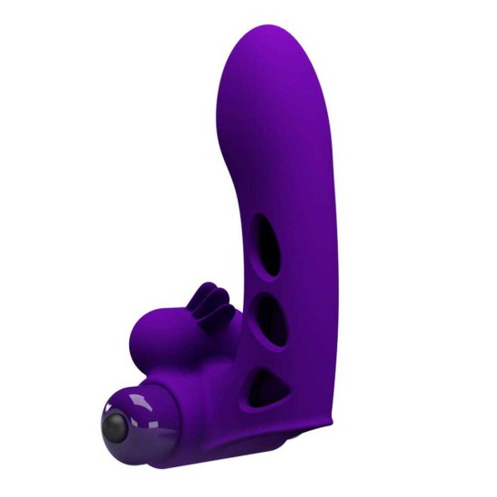 Δονητής Δαχτύλου Σιλικόνης - Orlando Silicone Finger Vibrator Purple Sex Toys 