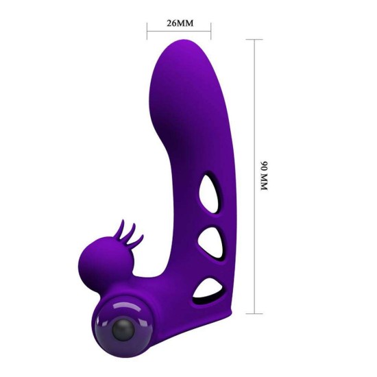 Δονητής Δαχτύλου Σιλικόνης - Orlando Silicone Finger Vibrator Purple Sex Toys 