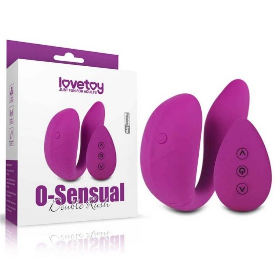 Ασύρματος Δονητής Ζευγαριών - O Sensual Double Rush Couples Vibrator Purple Sex Toys 