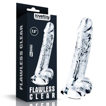 Διάφανο Μαλακό Ομοίωμα Πέους - Flawless Clear Flexible Dildo 19cm