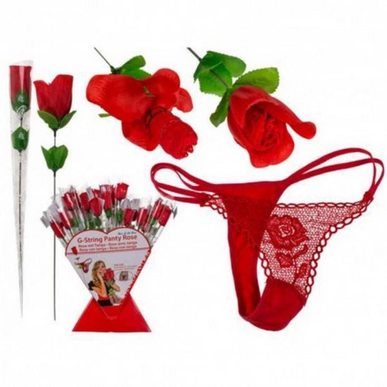 Τριαντάφυλλο Με Στρινγκάκι Δώρο - G String Panty Rose Red Sexy Δώρα 