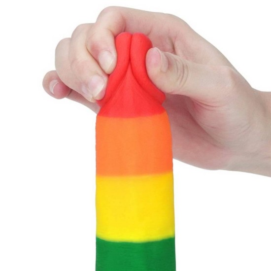 Ομοίωμα Σιλικόνης Ουράνιο Τόξο - Prider Realistic Silicone Dildo 19cm Sex Toys 