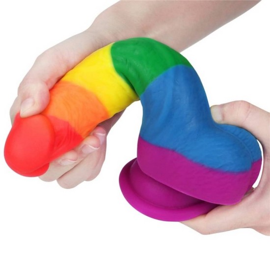 Ομοίωμα Σιλικόνης Ουράνιο Τόξο - Prider Realistic Silicone Dildo 20cm Sex Toys 