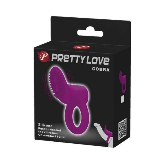 Δονούμενο Δαχτυλίδι Με Κουκκίδες - Cobra Vibe Ring Purple Sex Toys 
