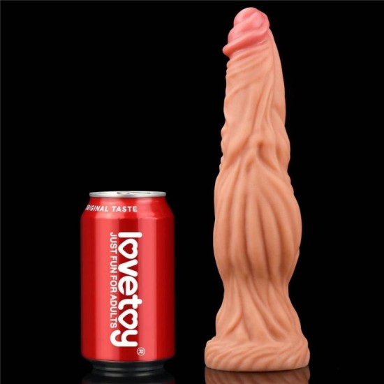 Dual Layered Sillicone Cock Beige 24cm Sex Toys