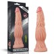 Τερατόμορφο Ομοίωμα Πέους - Dual Layered Sillicone Cock Beige 24cm Sex Toys 