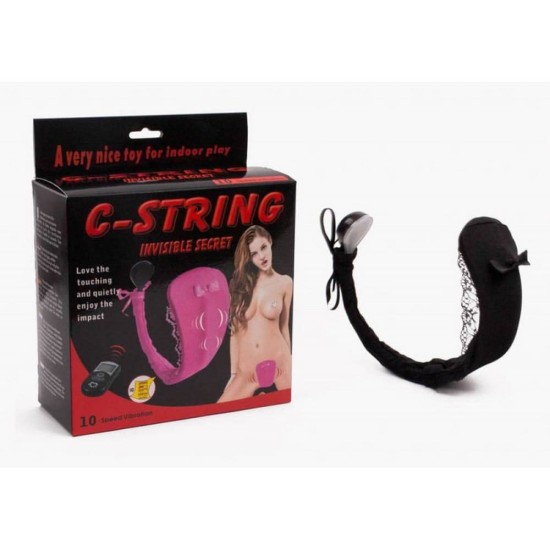 Ασύρματο Δονούμενο Στρινγκάκι - C String Invisible Secret Remote Vibrator Sex Toys 