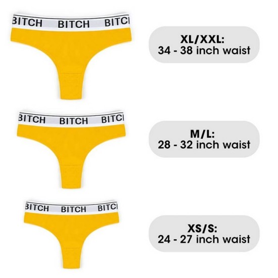 Bitch Remote Control Vibrating Panties Yellow Sex Toys