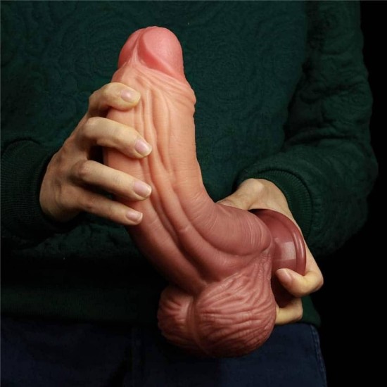 Πολύ Χοντρό Ομοίωμα Πέους - Dual Layered Silicone Nature Cock 25cm Sex Toys 