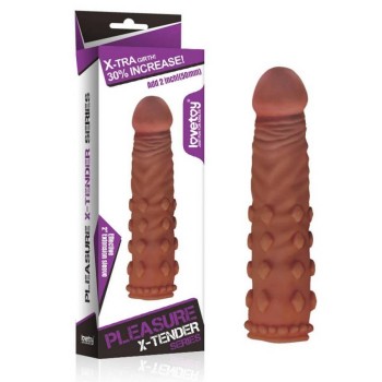 Μαλακό Κάλυμμα Με Κουκκίδες Pleasure X-Tender Penis Sleeve No.2 Brown