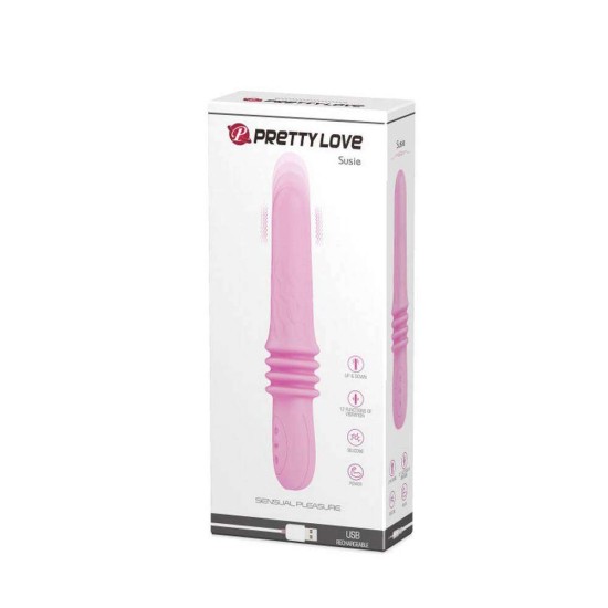 Δονητής Με Κίνηση Πάνω Κάτω – Susie Rechargeable Thrusting Vibrator Pink Sex Toys 
