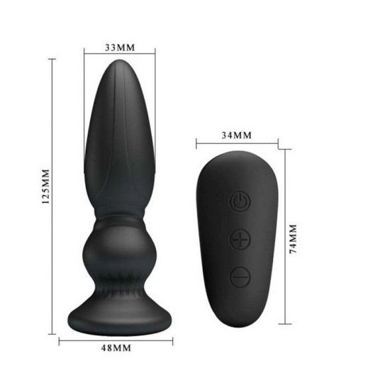 Ασύρματη Δονούμενη Σφήνα - Remote Control Super Power Vibrating Anal Plug Sex Toys 