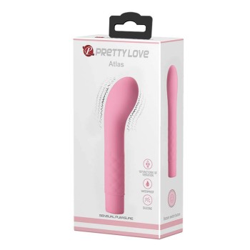 Κυρτός Δονητής Σημείου G - Atlas Silicone G Spot Vibrator Baby Pink