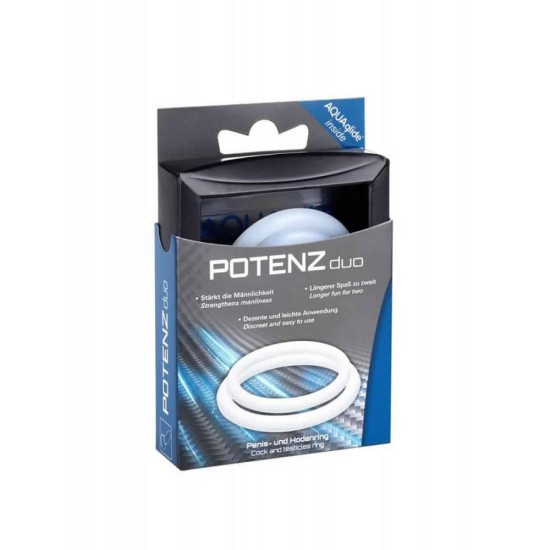 Potenzduo Penis Ring White 2pcs Set Sex Toys