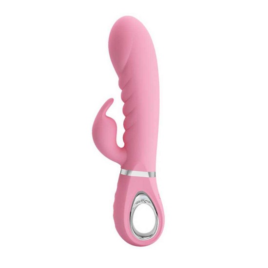 Prescott Soft Silicone Rabbit Vibrator Baby Pink Sex Toys