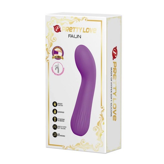 Μαλακός Και Ευλύγιστος Δονητής - Faun Soft Silicone G Spot Vibrator Purple Sex Toys 