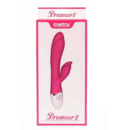 Dreamer II Silicone Rabbit Vibrator Rose Red Sex Toys