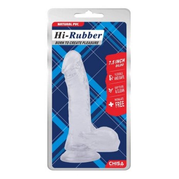 Ρεαλιστικό Πέος Με Όρχεις – Hi Rubber Dildo Clear 20cm