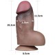 Dual Layered Silicone Nature Cock Brown 18cm Sex Toys