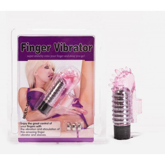 Δονητής Δάχτυλου Με Κουκκίδες - Finger Vibrator With Dots Pink Sex Toys 