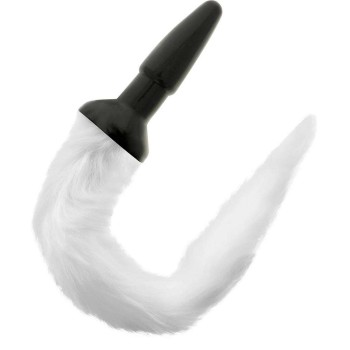 Soft White Tail Silicone Butt Plug