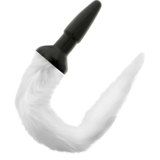 Soft White Tail Silicone Butt Plug Sex Toys