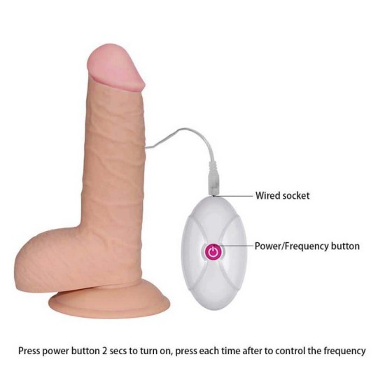 The Ultra Soft Dude Vibrating Beige 19cm Sex Toys