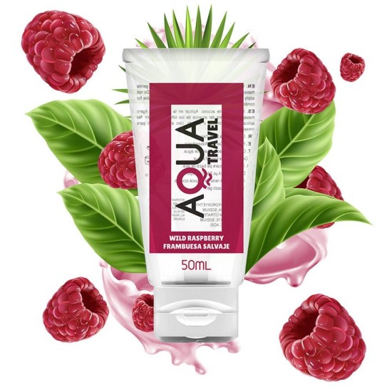 Λιπαντικό Νερού Με Γεύση - Aqua Travel Waterbased Lubricant Wild Raspberry 50ml Sex & Ομορφιά 