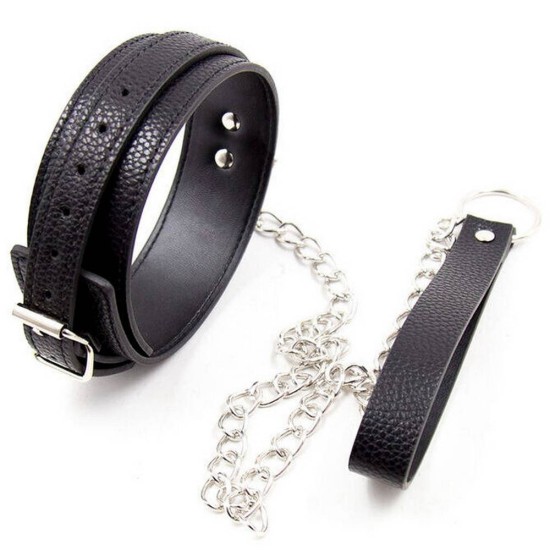 Snake Pattern Collar With Leash Fetish Toys 