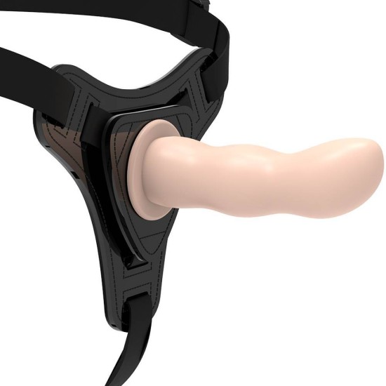 Ζώνη Με Κυρτό Ομοίωμα - Silicone Strap On G Spot Dildo Beige 13cm Sex Toys 