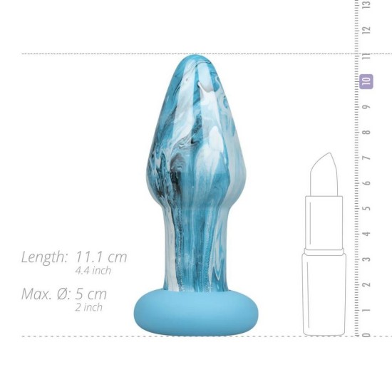 Γυάλινη Πρωκτική Σφήνα - Gildo Ocean Curl Glass Butt Plug Sex Toys 