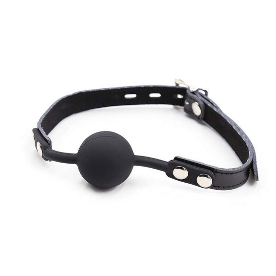 Δερμάτινο Φίμωτρο Σιλικόνης - Silicone Ball Gag With Leather Belt Fetish Toys 