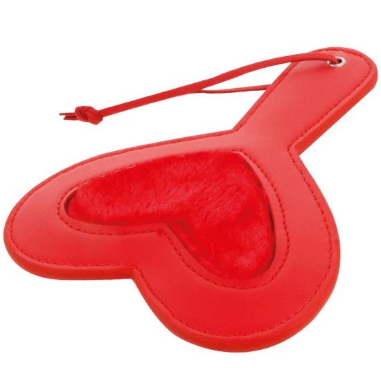 Darkness Fetish Red Paddle Love Shape With Plush Fetish Toys 