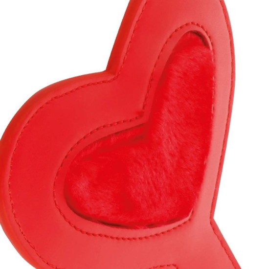 Darkness Fetish Red Paddle Love Shape With Plush Fetish Toys 
