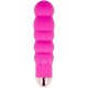 Επαναφορτιζόμενος Δονητής Με Ραβδώσεις - Rechargeable Vibrator Six Pink Sex Toys 